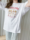 Baby Doll Print Tee 寬鬆慵懶可愛女孩圖字TEE/ TP9139