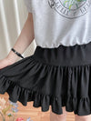 Flare Mini Skirt 全橡筋腰層次裙擺短裙/ SK8886