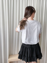 Flare Mini Skirt 全橡筋腰層次裙擺短裙/ SK8886