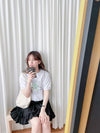 Flare Mini Skirt 全橡筋腰層次裙擺短裙/ SK8886