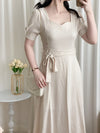 Darling Dress V形方領修腰搖曳裙擺連身裙/ DS9880
