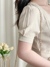 Darling Dress V形方領修腰搖曳裙擺連身裙/ DS9880