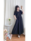 Bonnie Dress 黑色不貼橡筋衣身口袋連身裙/ DS9884