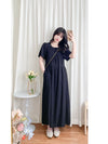 Bonnie Dress 黑色不貼橡筋衣身口袋連身裙/ DS9884