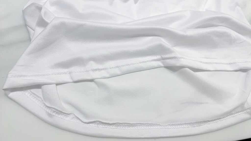 (肩帶長度可調) 白色打底+V領點點口袋吊帶褲套裝, SET/  DS9500