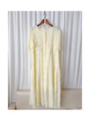 ( limited stock NEW COLOUR-Cream) Patterned Lace Dress 格紋通花感修腰連身裙/ DS9861