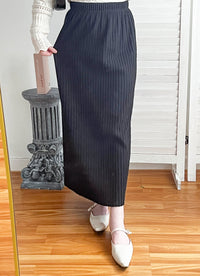 Braid Slit 全橡筋直身不貼身立體扭麻花後開叉, Skirt (可DIY剪短) / SK8792