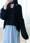 Bubble Top/Cardigan 泡泡袖修腰直線條紋上衣或外套/ CD8148