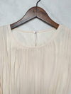 Pleated Dress 全裡布雪紡百褶修腰波浪裙擺連身裙/ DS9882