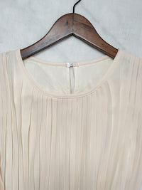 Pleated Dress 全裡布雪紡百褶修腰波浪裙擺連身裙/ DS9882