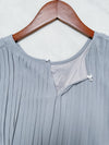 Pleated Dress 全裡布雪紡百褶修腰波浪裙擺連身裙/ DS9882