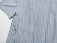 Pleated Dress 全裡布雪紡百褶修腰波浪裙擺連身裙/ DS9882