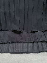 Pleated Dress 全裡布雪紡百褶修腰波浪裙擺連身裙/ DS9882