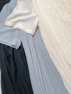 Pleated Dress 全裡布雪紡百褶修腰波浪裙擺連身裙/ DS9882