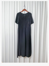 Bonnie Dress 黑色不貼橡筋衣身口袋連身裙/ DS9884