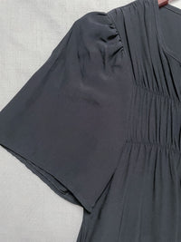 Bonnie Dress 黑色不貼橡筋衣身口袋連身裙/ DS9884