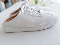 White leather mule shoes/ SH8131