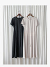 Belt Dress 無肩線傘袖金釦腰帶連身裙/ DS9883