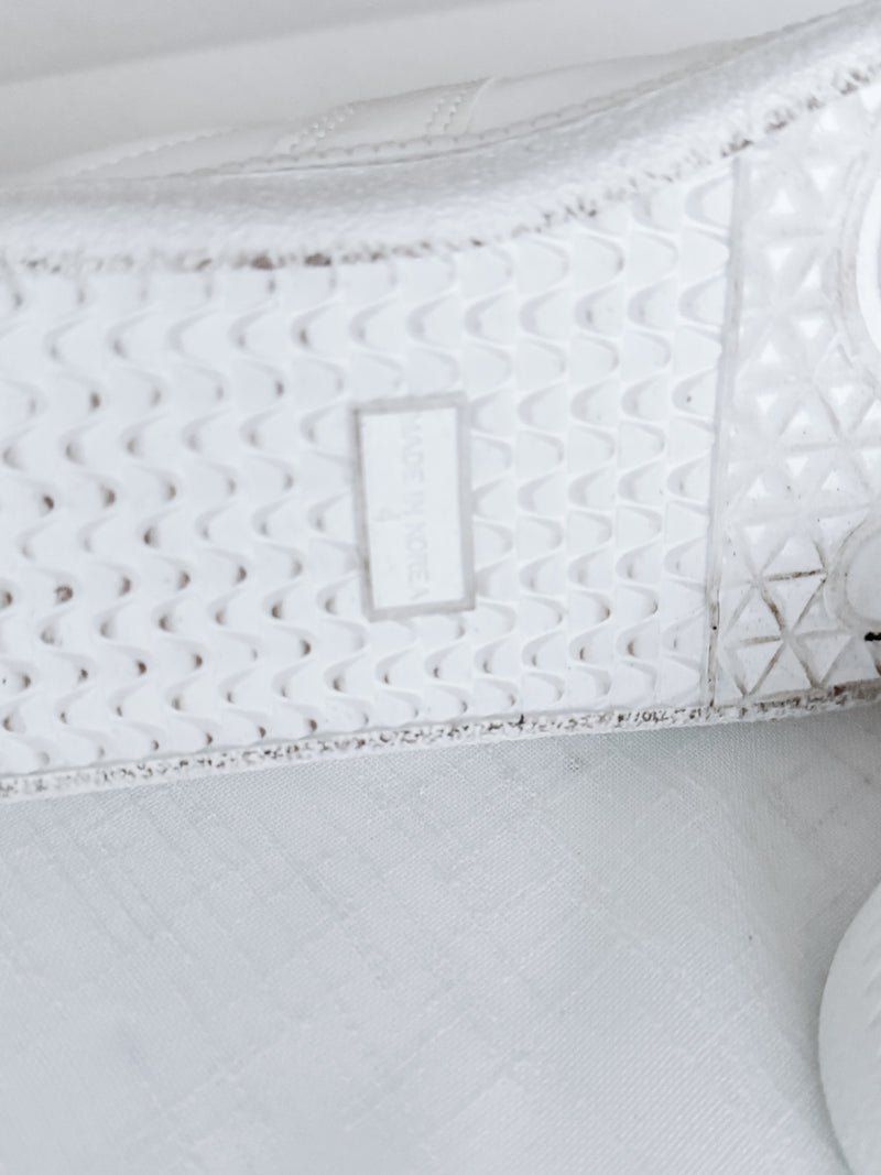 White leather mule shoes/ SH8131