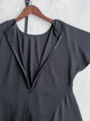Belt Dress 無肩線傘袖金釦腰帶連身裙/ DS9883