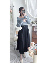 V Collar Knit 雙面V領顯瘦微修腰針織衫/ TP9191