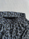 Leaf Floral Skirt 前褶後橡筋葉形印花傘半裙/ SK8881 (black sold out)