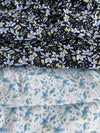 Leaf Floral Skirt 前褶後橡筋葉形印花傘半裙/ SK8881 (black sold out)