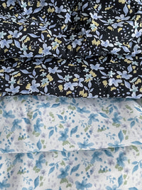 Leaf Floral Skirt 前褶後橡筋葉形印花傘半裙/ SK8881 (black sold out)