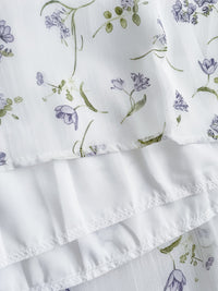 Lavender 薰衣草印花舒適修身連身裙 Dress/ DS9887 (pre-order)