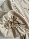 Pleated Waist 隱形橡筋小泡泡袖車褶腰身 Dress / DS9896 (pre-order beige)