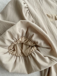Pleated Waist 隱形橡筋小泡泡袖車褶腰身 Dress / DS9896 (pre-order beige)