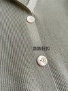 V Collar Knit 翻領V領裝飾鈕扣設計彈性線料 Dress/ DS9899 (pre-order)