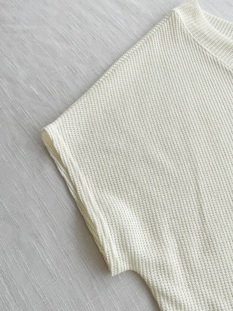 V Neck 顯瘦前後開V領線料長針織 Knit / TP9145 (pre-order white)