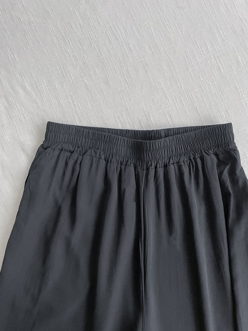 Sophie 涼感皺摺衣領闊腳兩件套 SET/ SE8076 (pre-order beige)