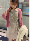 (限定熱賣重開❗) Gold Botton Cardigan 雙色衣邊立體線條金鈕扣外套或上衣/ CD8142  (pre-order 2月13日截單)