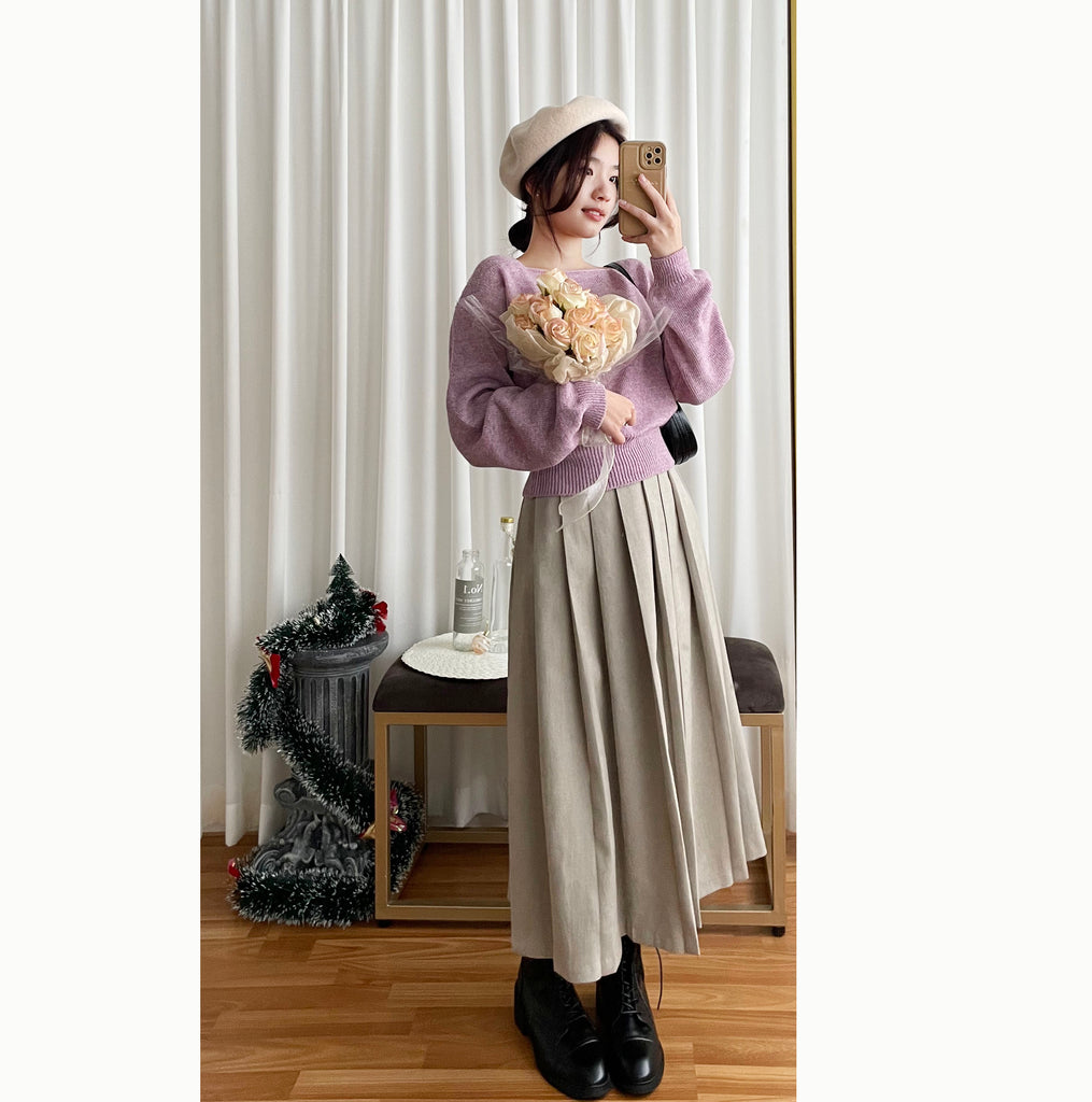 Front pleated 超百搭前褶半身裙, Skirt/ SK8765