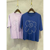 (質地超好) Floral Print 寬鬆oversize線條花花, Tee/ TP9008 （navy sold out)