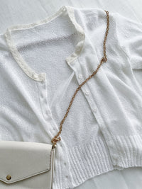 〔夏日百搭〕Lace Collar 空氣感蕾絲領口上衣或外套 Top/ TP9155 (Skyblue/Navy soldout)