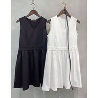 (腰 33"）Vest 不規則金屬扣腰帶口袋背心裙, Dress/ DS9506 (black sold out)