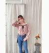 Wonderland 絨面皺褶方領輕優雅上衣, Blouse/ BU8987 (pink sold out)