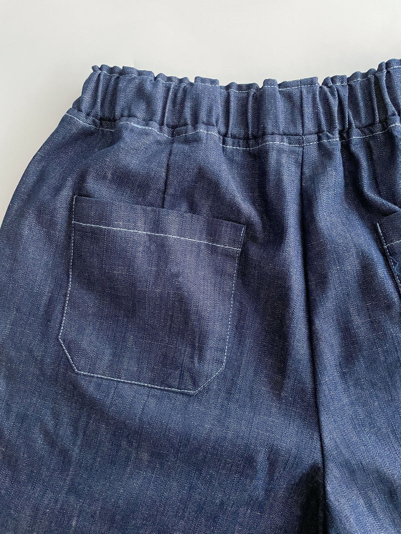 Denim 輕身牛仔色刺繡短褲 Shorts / PT8457