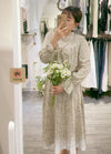 Branches 飄逸雪紡細荷葉領口自然層次花枝, dress/ DS8800