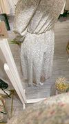 Branches 飄逸雪紡細荷葉領口自然層次花枝, dress/ DS8800