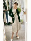 Branches 飄逸雪紡細荷葉領口自然層次花枝, dress/ DS8800
