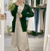 Branches 飄逸雪紡細荷葉領口自然層次花枝, dress/ DS8800