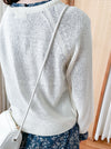 V Braid Knit Top 不起毛彈性線料扭麻花針織衫/ KT8176