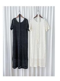 Summer SET Dress 鏤空線料連絲感背心連身裙/ DS9932