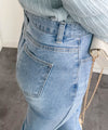 《 顯長腿超高腰款 》高腰微彈顯長腿喇叭牛仔褲, Jeans/ PT8405 (pre-order m)