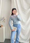 《 顯長腿超高腰款 》高腰微彈顯長腿喇叭牛仔褲, Jeans/ PT8405 (pre-order m)