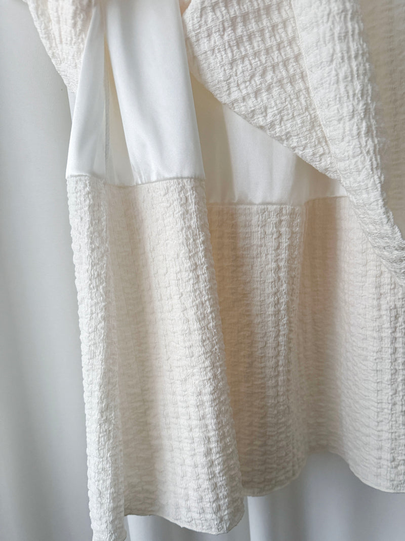 Layer Skirt 象牙白彈性層次簡約半裙/SK8863